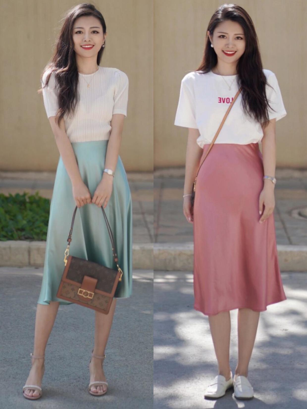 今夏最新流行半身裙,时髦半身裙让你满满的少女感