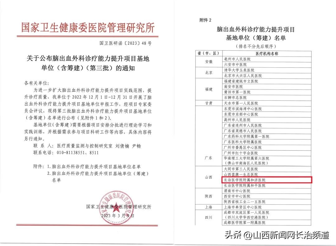 长治医学院附属和济医院简介,喜报长治