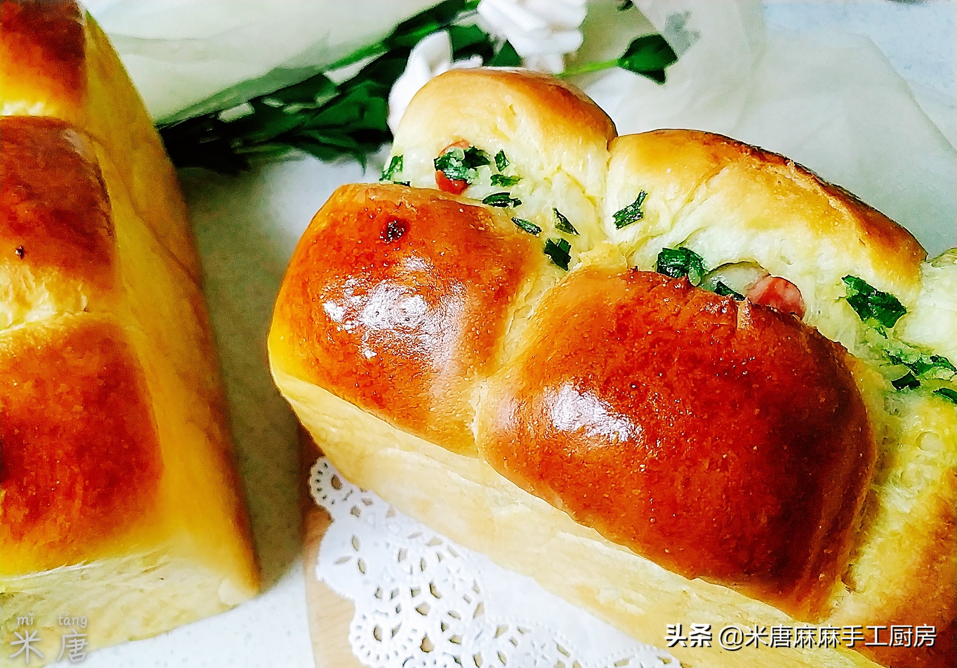 米唐麻麻吐司视频,轻松get简单又好吃的蒜香吐司