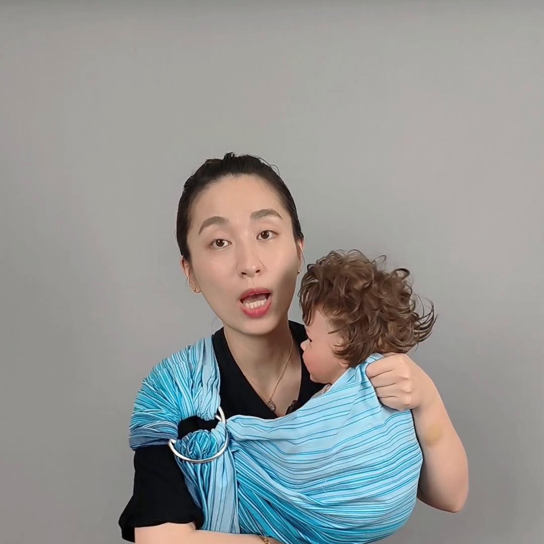 背带式背巾使用教程,背带巾背法