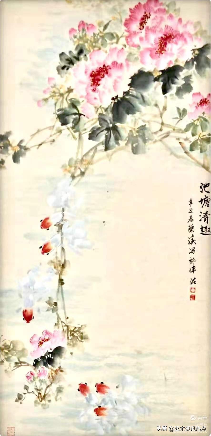 名家推荐|画家李维娜，惟妙惟肖婀娜多姿之芙蓉图