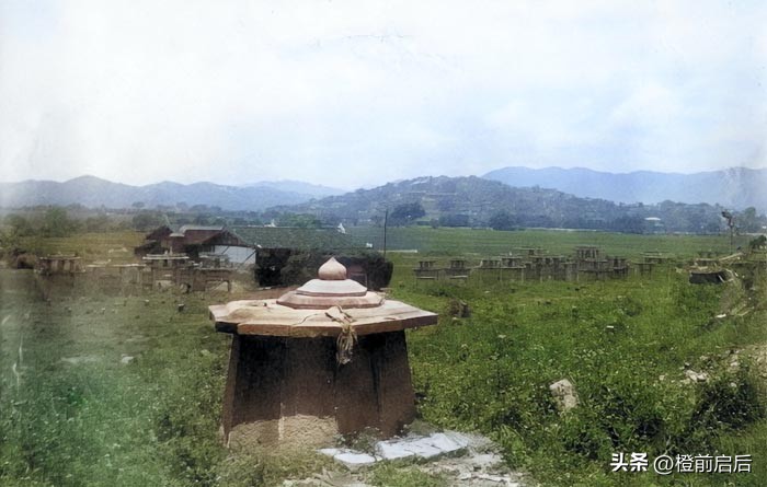 超清彩修复！1911年的福建福州，新娘头上扣竹篓，竟然还有弃婴塔