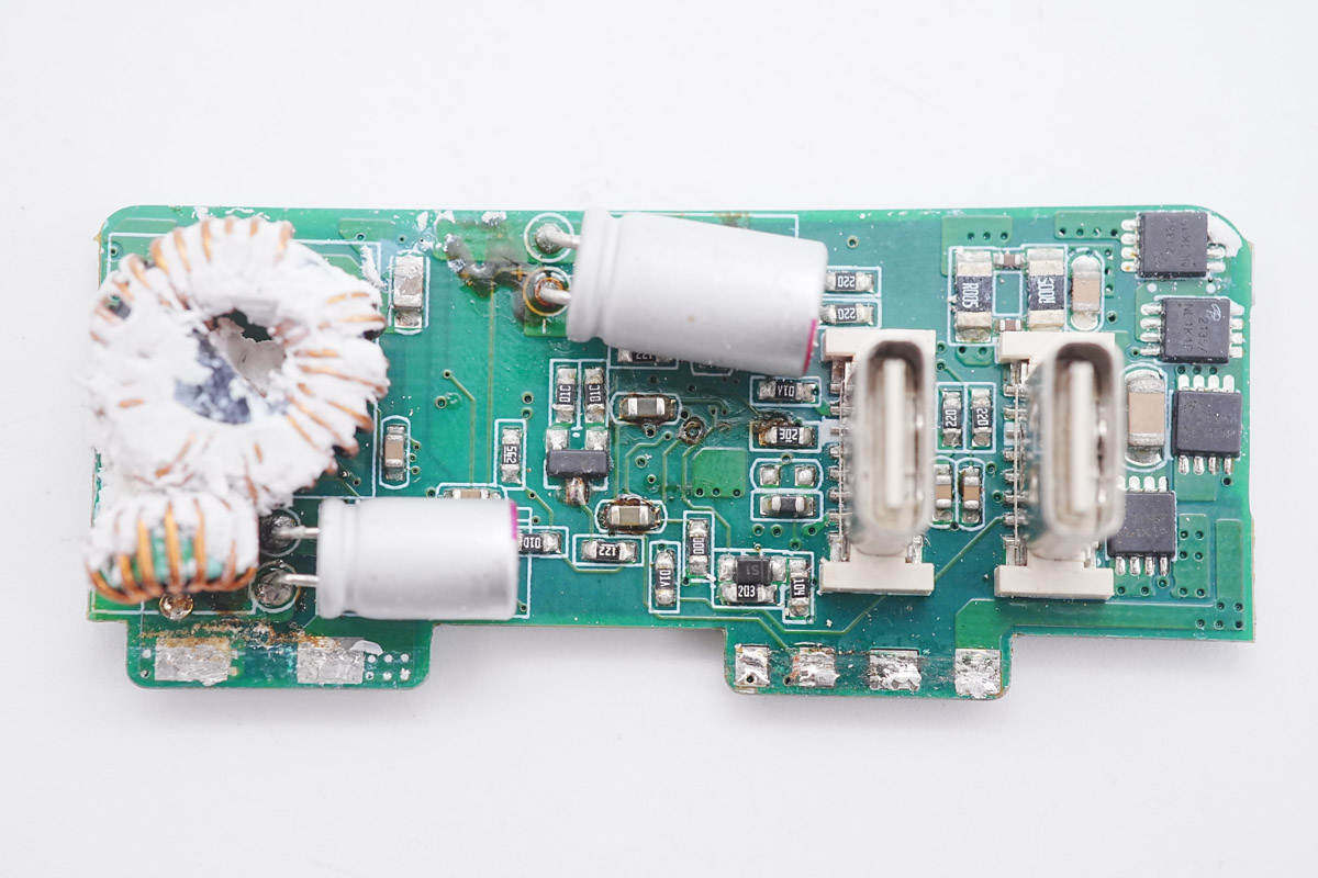 倍思氮化镓120w充电器拆解,倍思65w氮化镓红色版充电器拆解