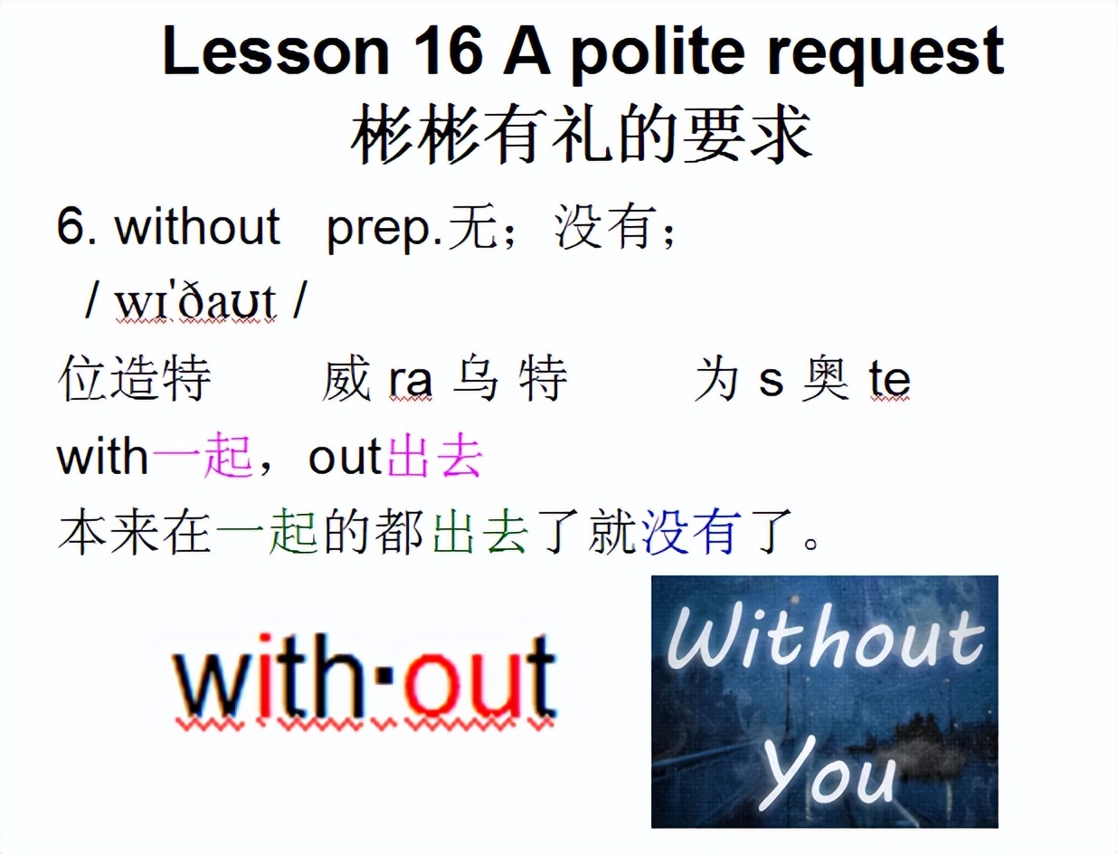 新概念二音标，Lesson16Apoliterequest彬彬有礼的要求