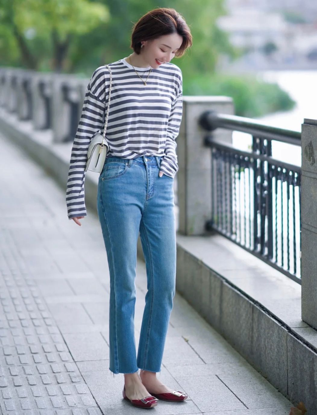 怎么选条纹衫显瘦,条纹衫怎么选显瘦好看