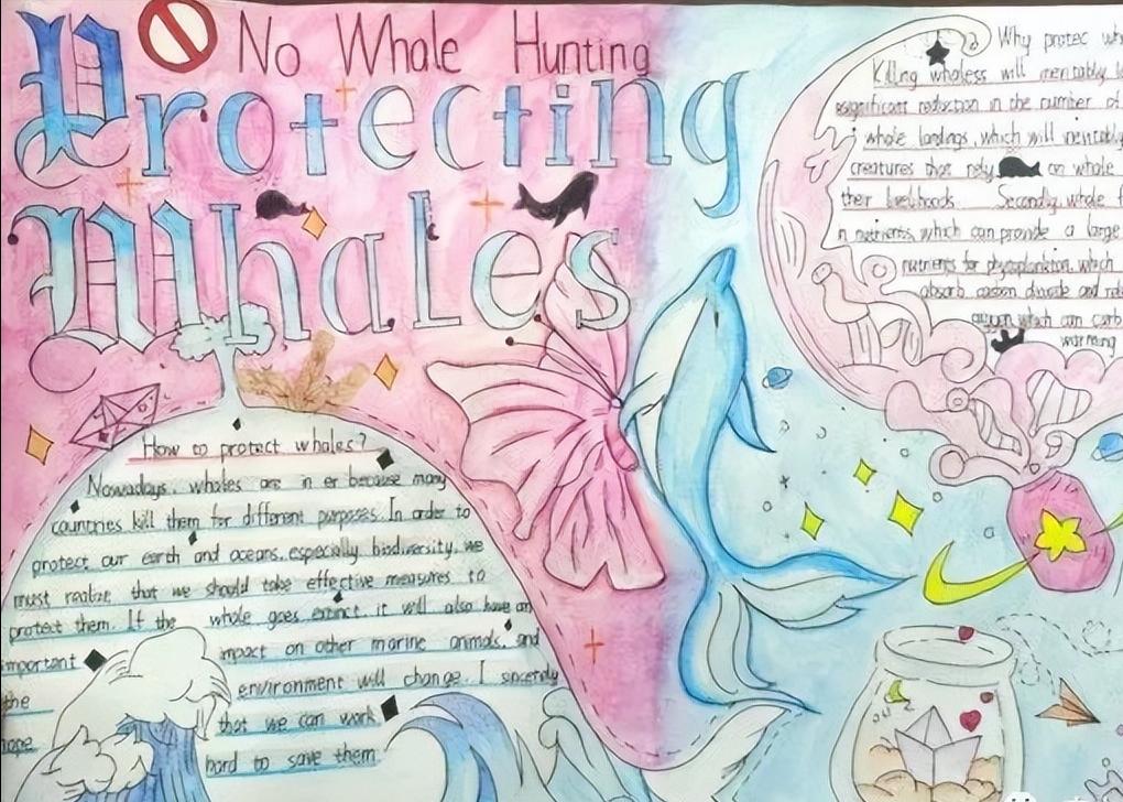 保护动物的英语手抄报六年级图文,英语保护动物手抄报六年级内容