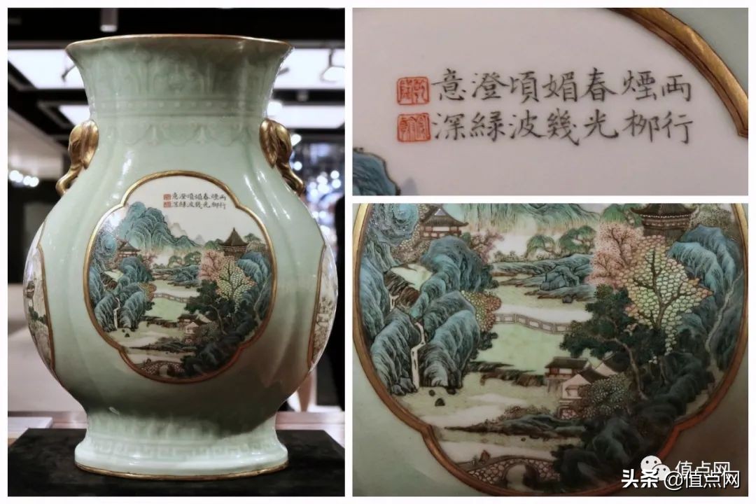 乾隆官窑精品瓷器一对,乾隆御制的珐琅彩八仙过海拍卖价