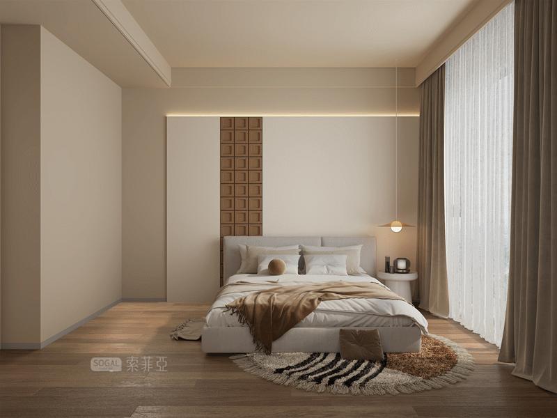 法式原木奶油风书房,奶油原木风格治愈系100平