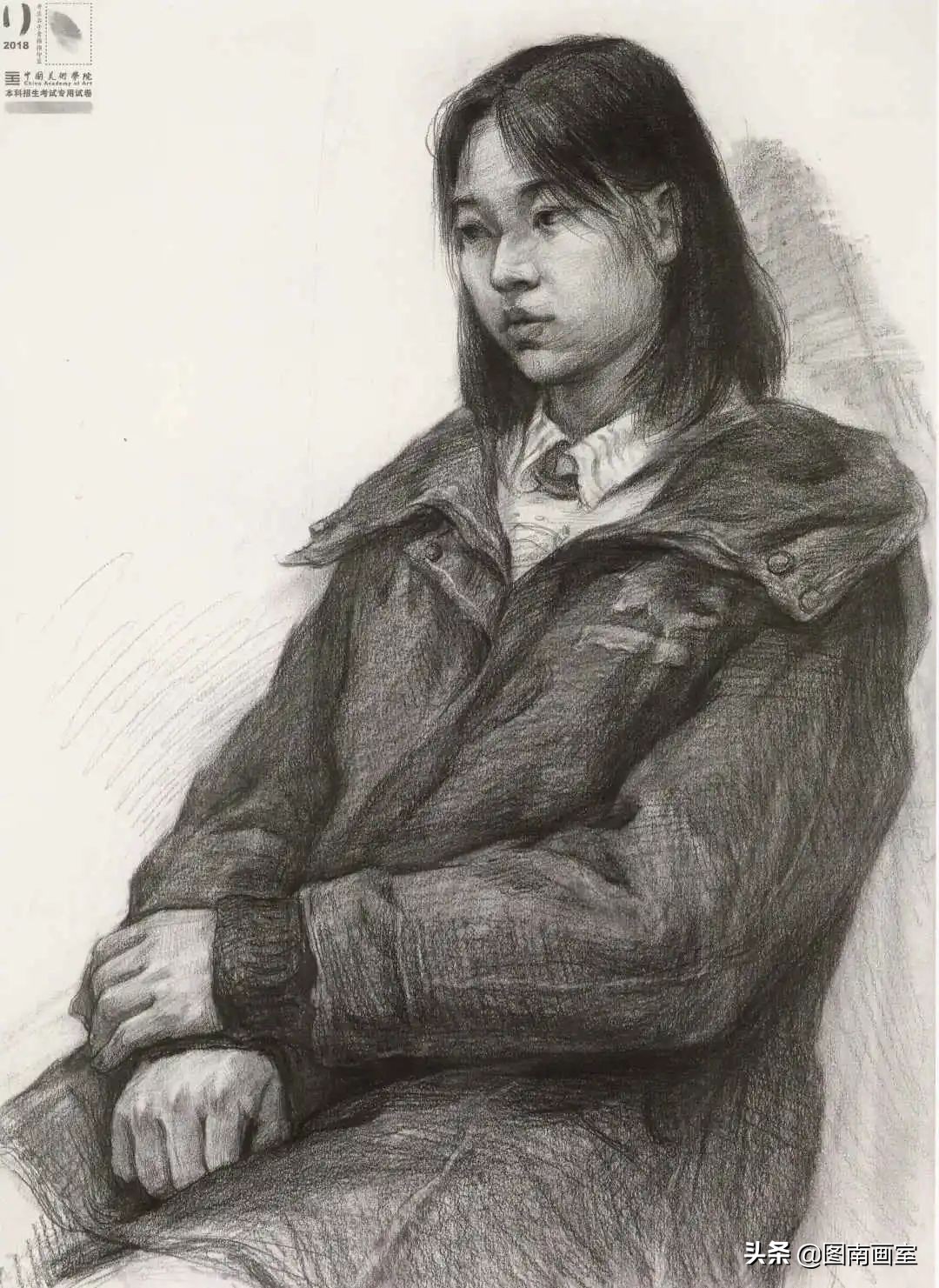 中国美术学院素描头像高分作品,全国素描高分作品