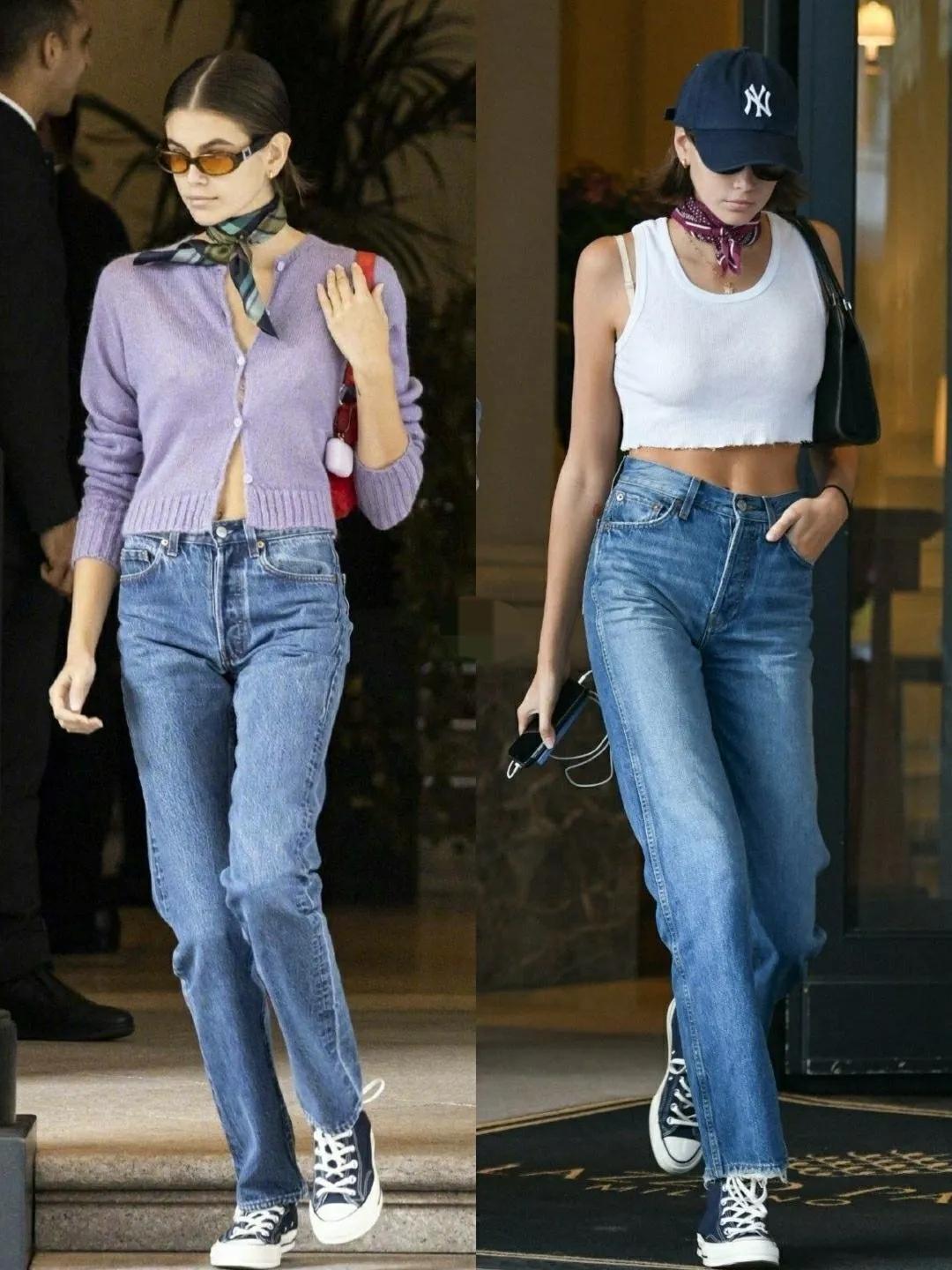 特别款的牛仔裤如何搭配上衣,牛仔裤的最全搭配方法高级又时髦