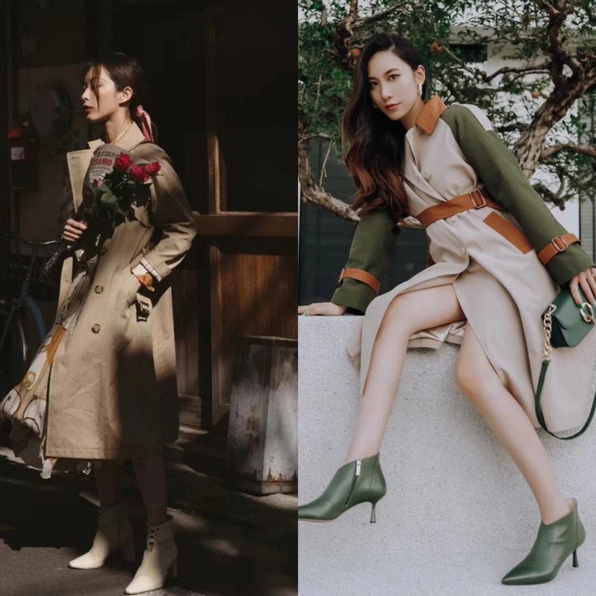 穿风衣搭配短靴,穿风衣适合的靴子