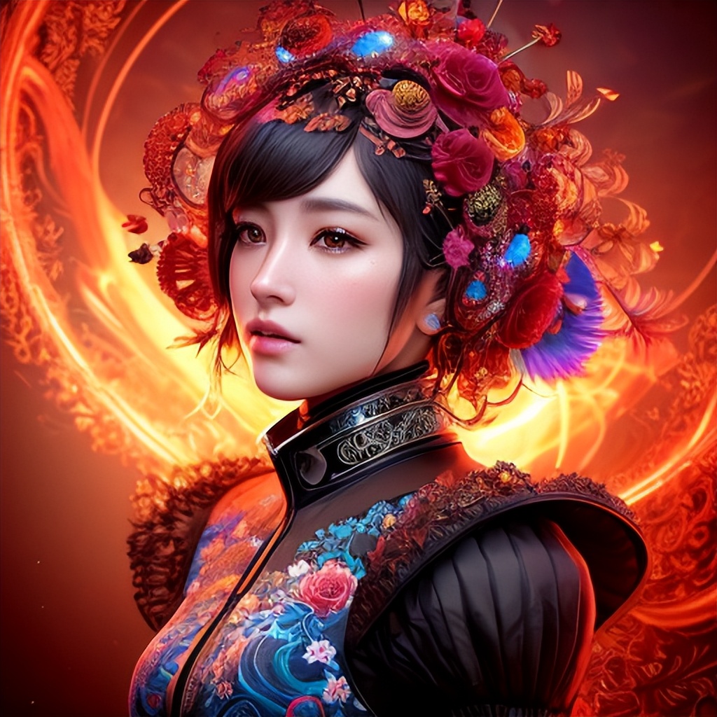 五彩的心创意美术,那些惊艳的ai绘画