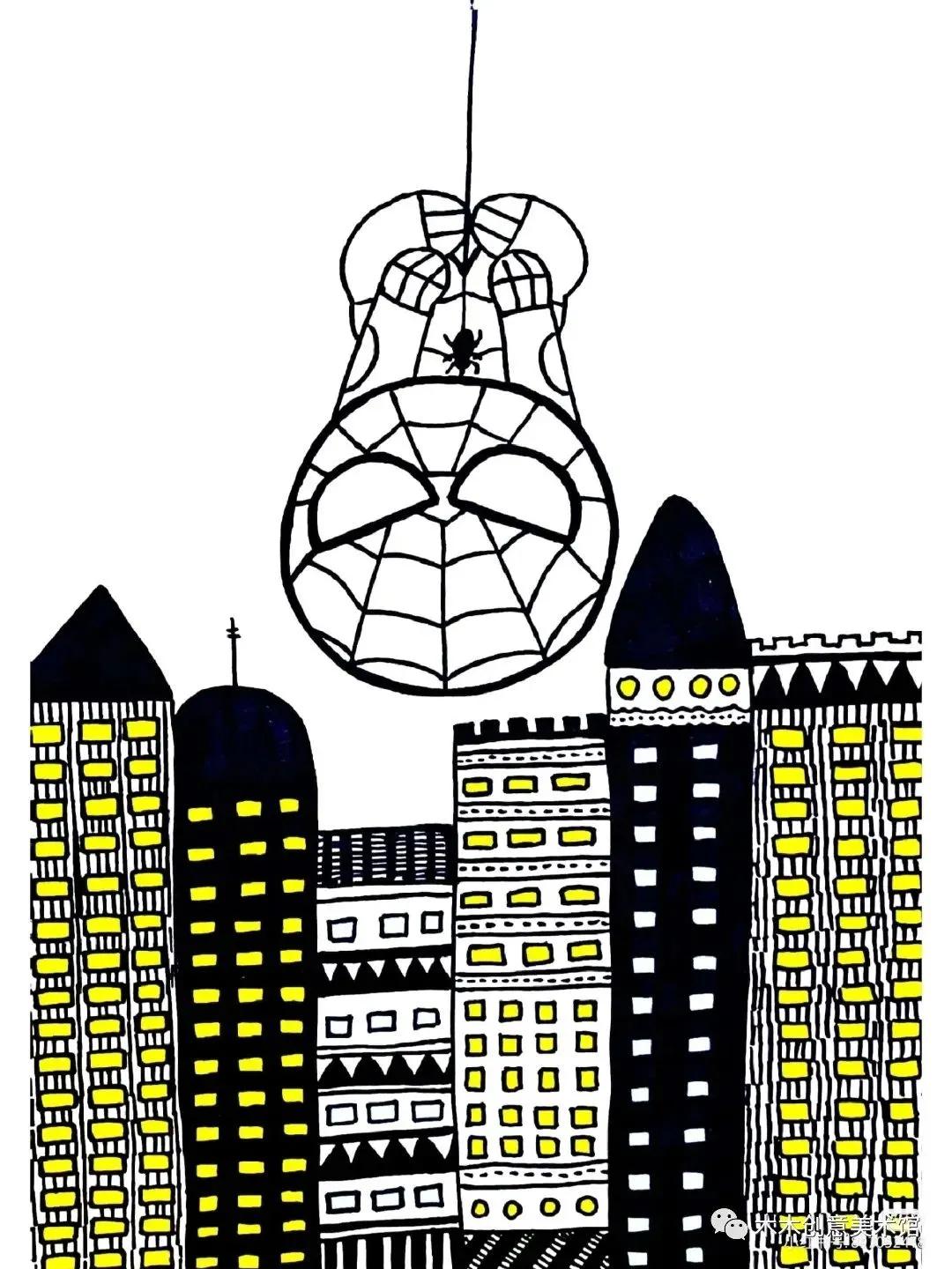 儿童创意绘画教程线条画,儿童创意美术绘画线条画