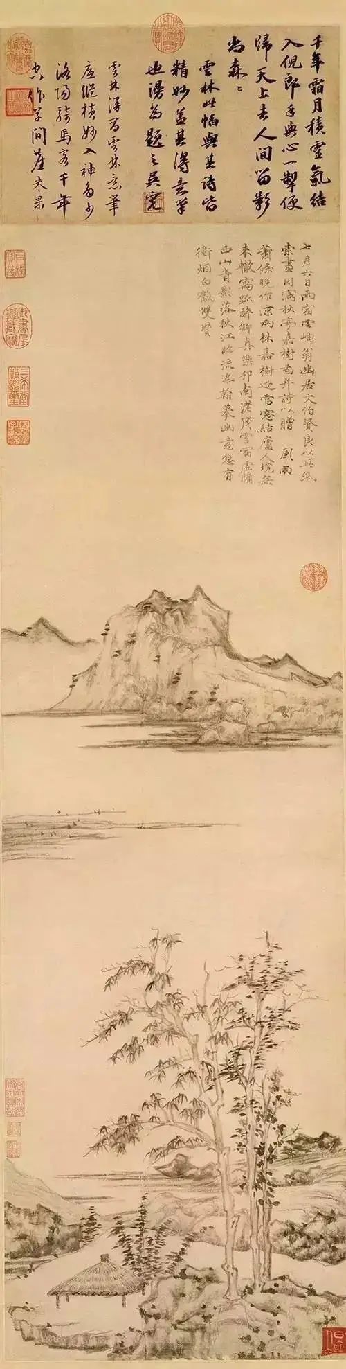 秋天黄叶山水的国画,9幅国画里的秋天竟这么美