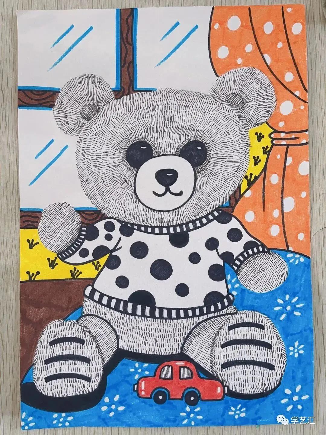 怎么画又漂亮又萌的儿童画,儿童画考级1-10级作品图片范画