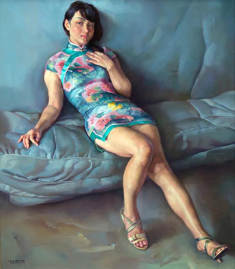 年轻漂亮女老师简笔画逼真,女教授工笔画欣赏