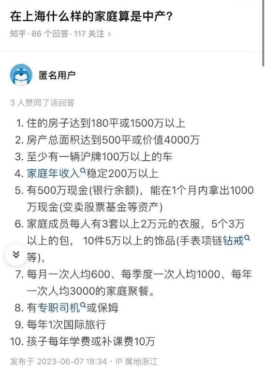 两千万资产够一线城市中产吗,150亿资产在上海算什么水平
