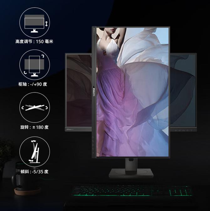 飞利浦558m1ry超大显示器体验,飞利浦55寸最新显示器