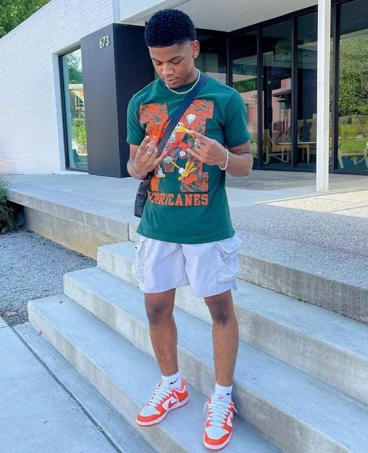 男士夏日显白短衣短裤穿搭,男士夏季短裤穿搭休闲质感高级