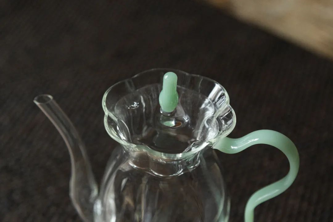 原色玻璃绿茶壶,中式玻璃绿茶壶