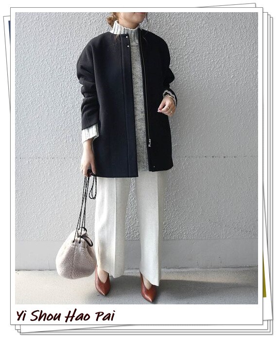 无领大衣如何穿才好看,无领大衣的多种搭配