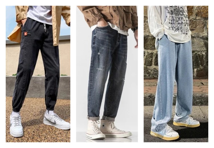 高腰微喇牛仔裤腿粗,胯宽腿粗牛仔裤子推荐