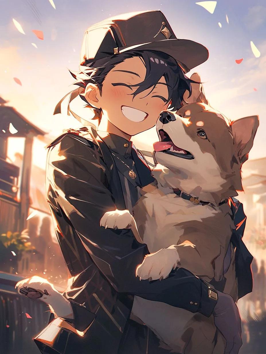 可爱头像男生宠物狗狗,三个小狗狗的头像