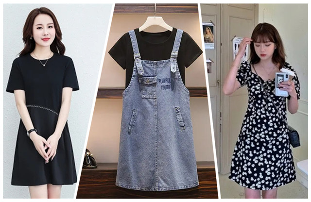 流行连衣裙女夏修身显瘦,毛线连衣裙今年流行长款