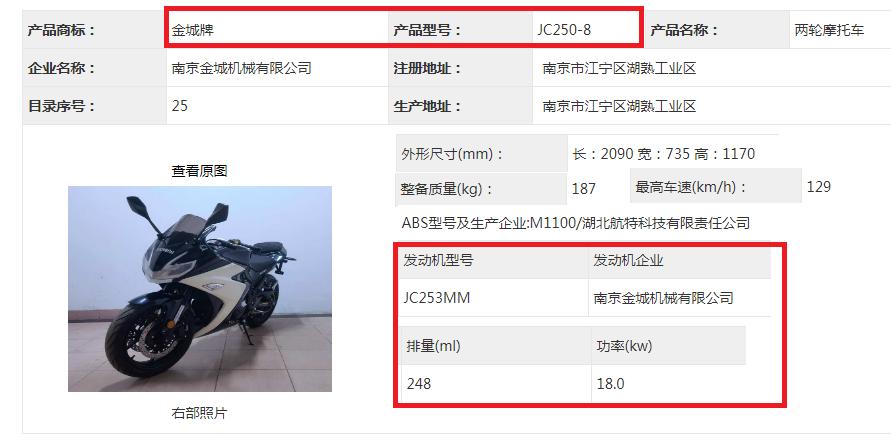 金城双缸跑车枭250售价,金城250跑车