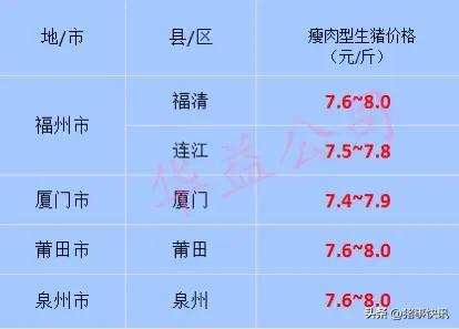 猪价快讯福建,猪价走势最新消息福建