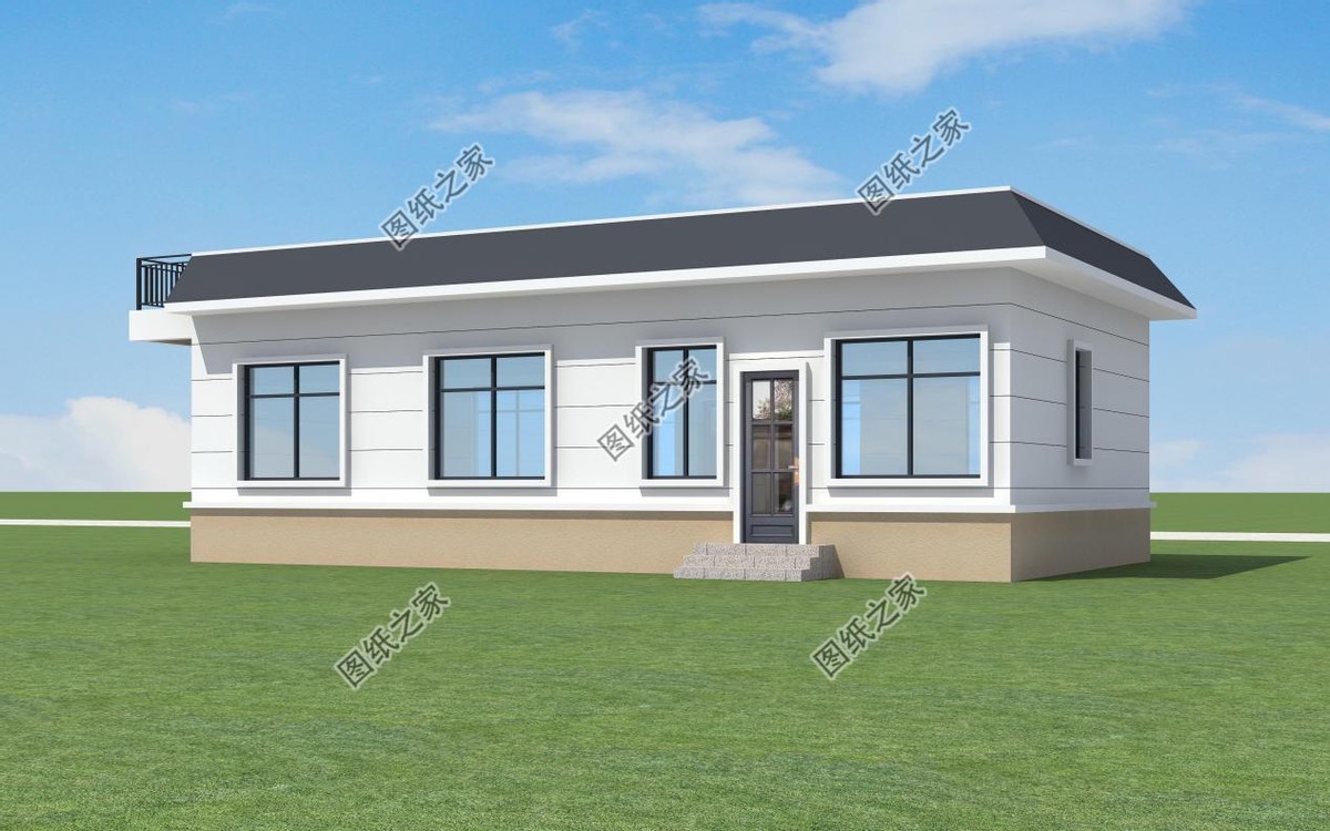 最实用最耐看的一层小别墅,北方农村轻钢一层别墅