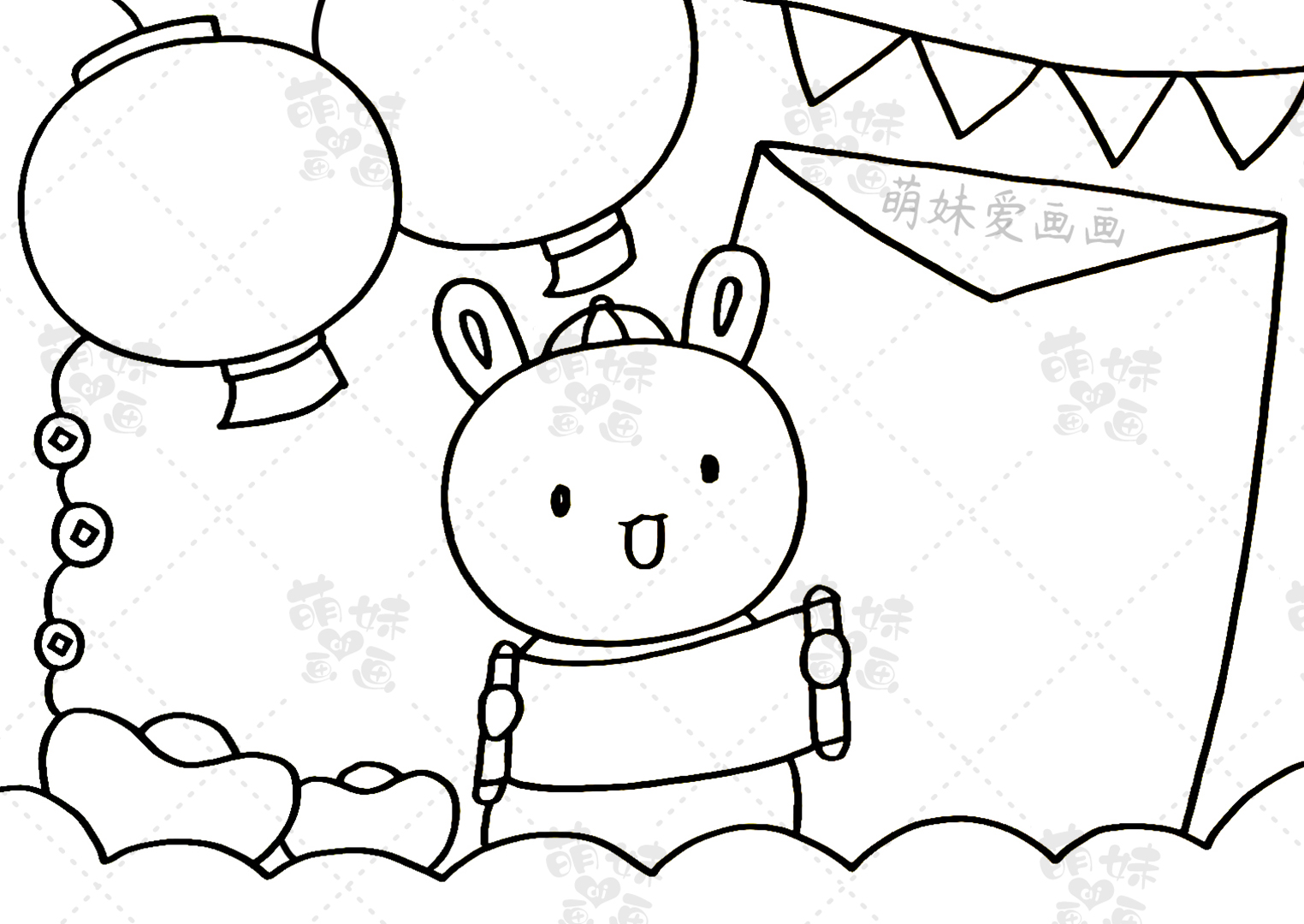 新春手抄报2023兔年简单又好看,兔年春节手抄报简单又漂亮字又少