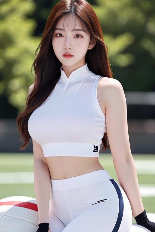 足球宝贝二次元少女,ai足球美女