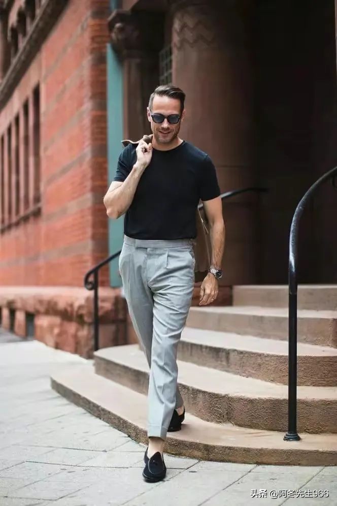 男士短袖t恤穿搭技巧袖子,中老年男士短袖圆领汗衫t恤