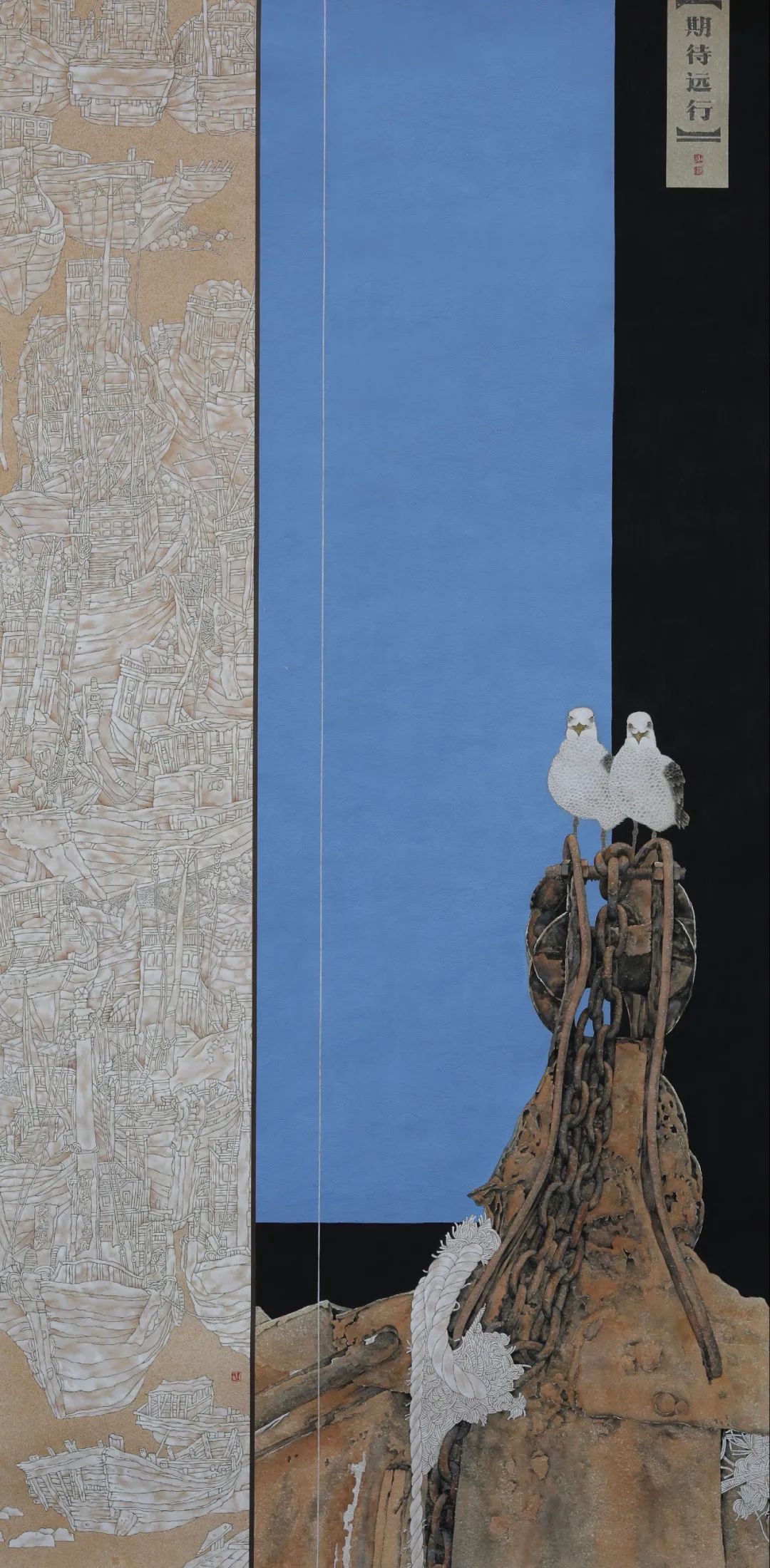 勾线画色彩,好的工笔画白描勾线画