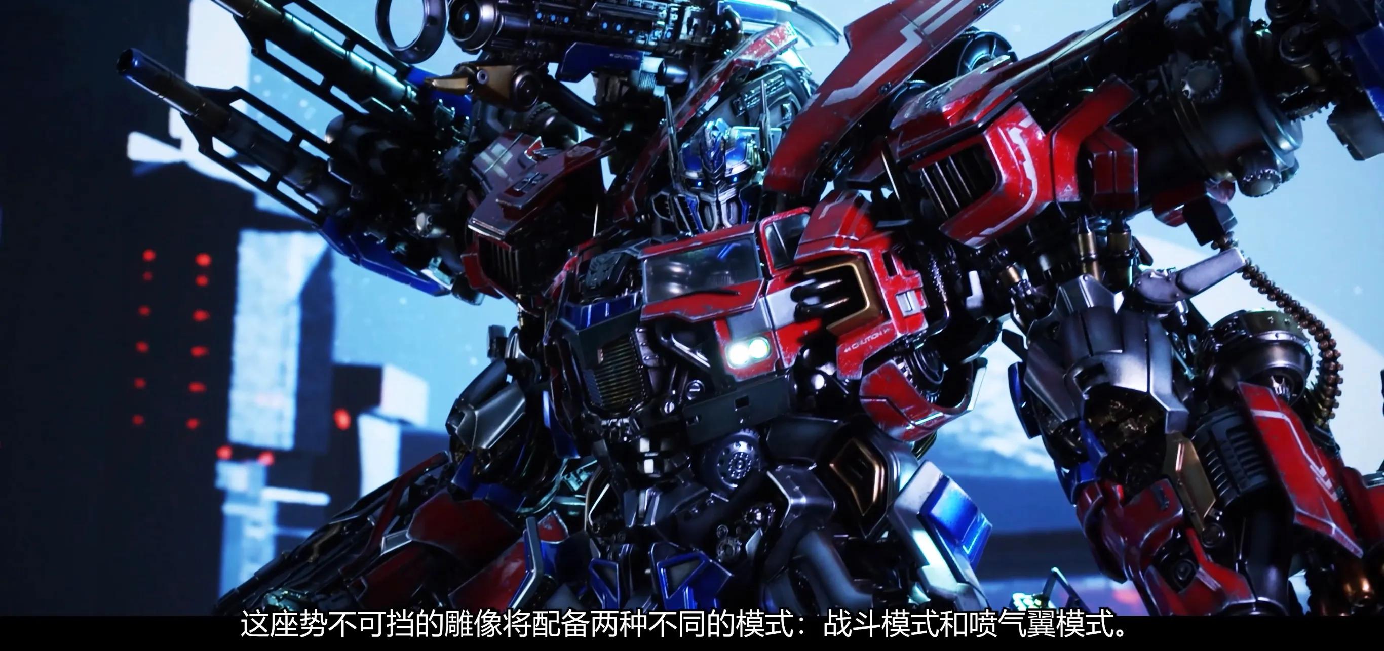 变形金刚雕像1比1,变形金刚1擎天柱雕像开箱视频