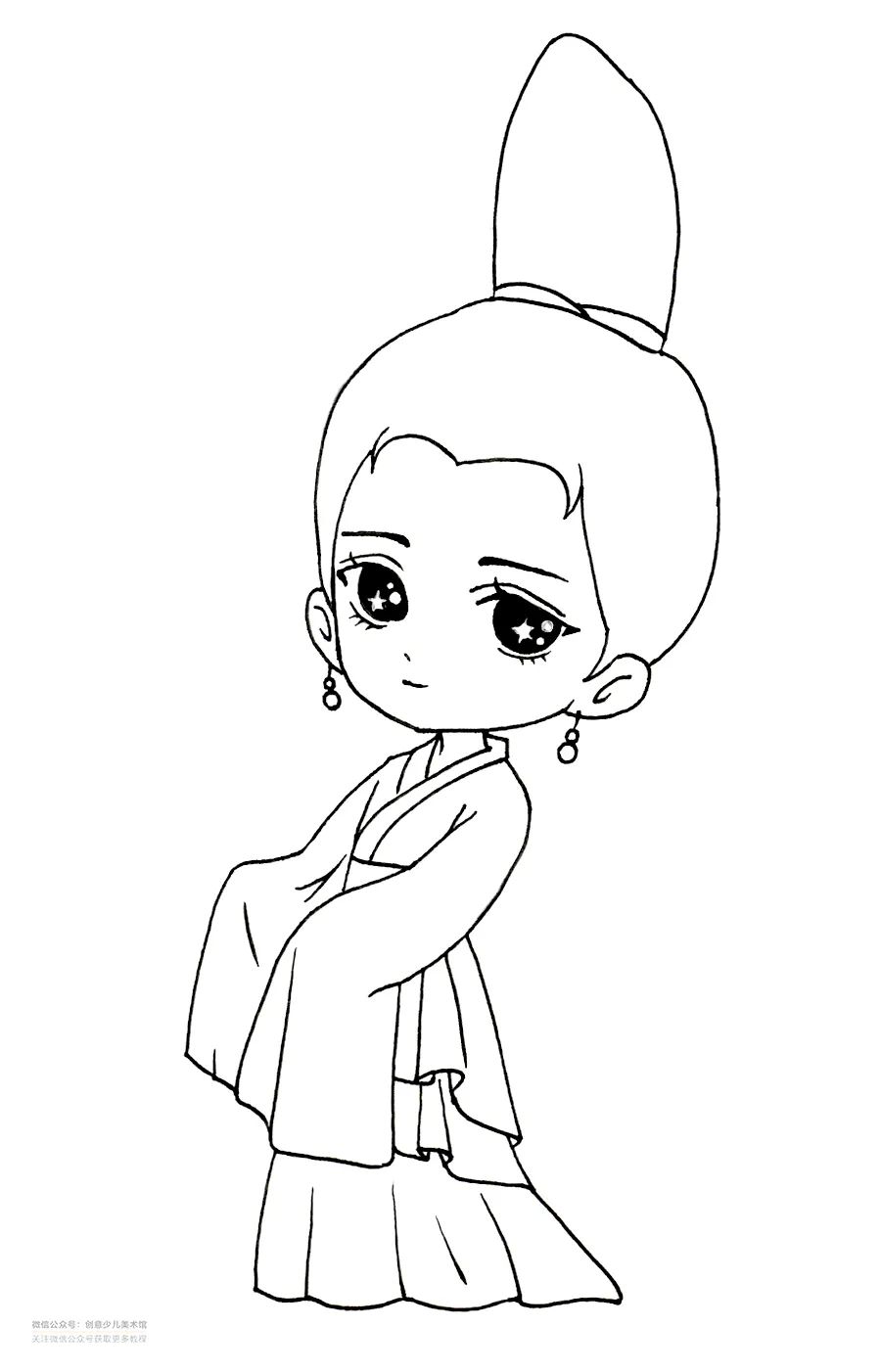 儿童画教程｜春季卡通动漫课程《千里画卷，只此青绿》