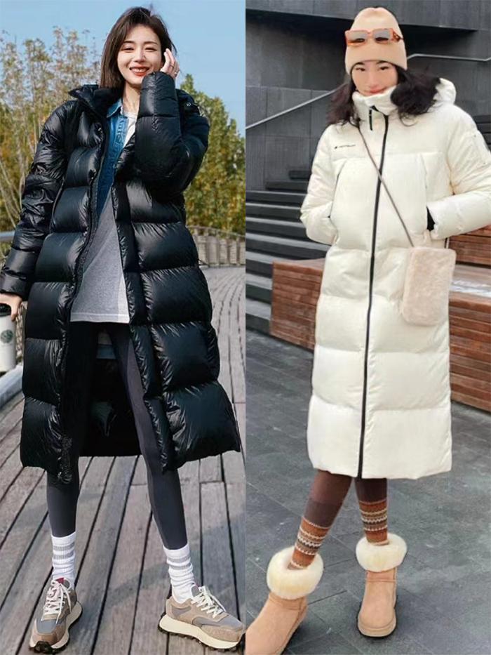 羽绒服冬季显小减龄穿搭,长款黄羽绒服高级感穿搭攻略