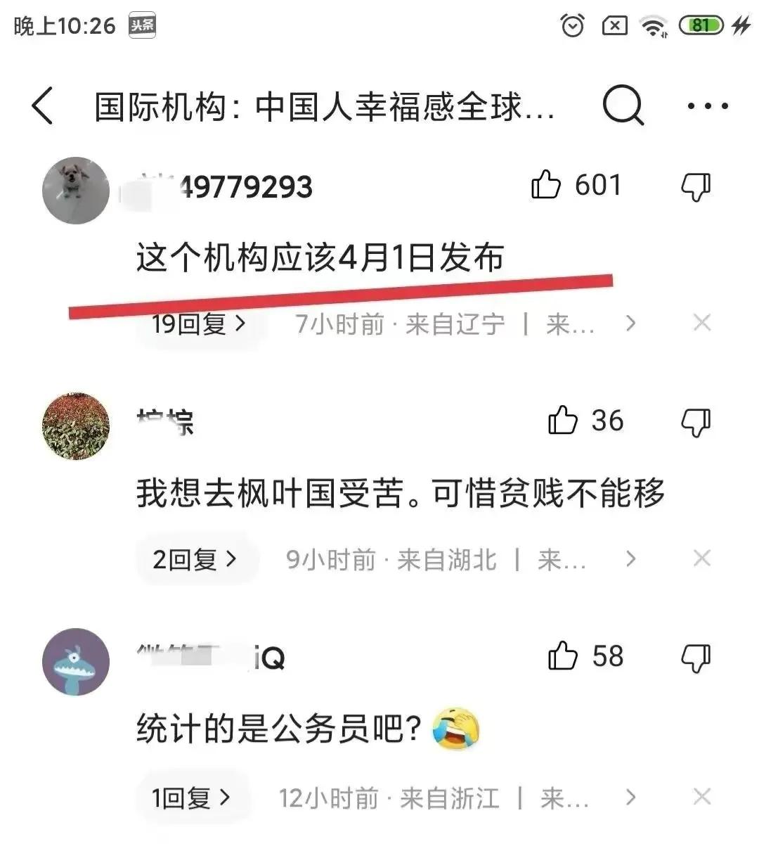 中国幸福指数世界排名谁调查的,中国国内幸福指数调查
