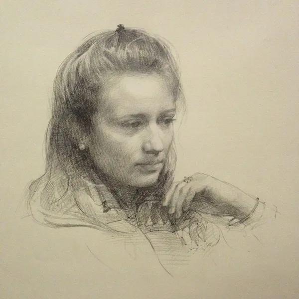 这样的素描你还怕没兴趣学吗,素描肖像画高水准