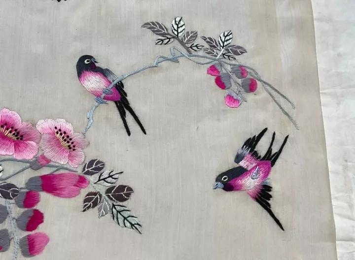 老刺绣收藏图片大全,老刺绣装裱