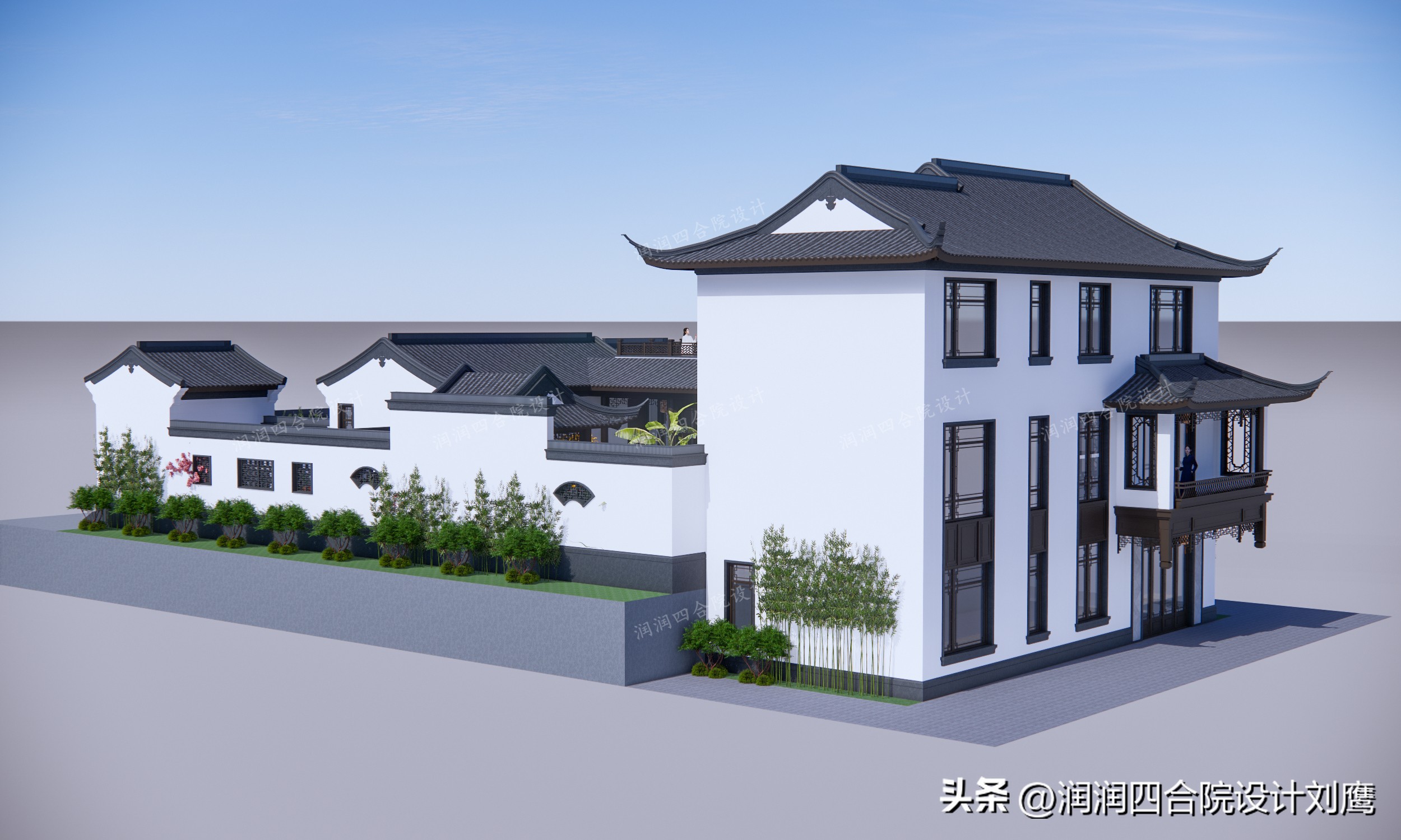 2000平米中式四合院别墅设计,苏式四合院别墅设计图