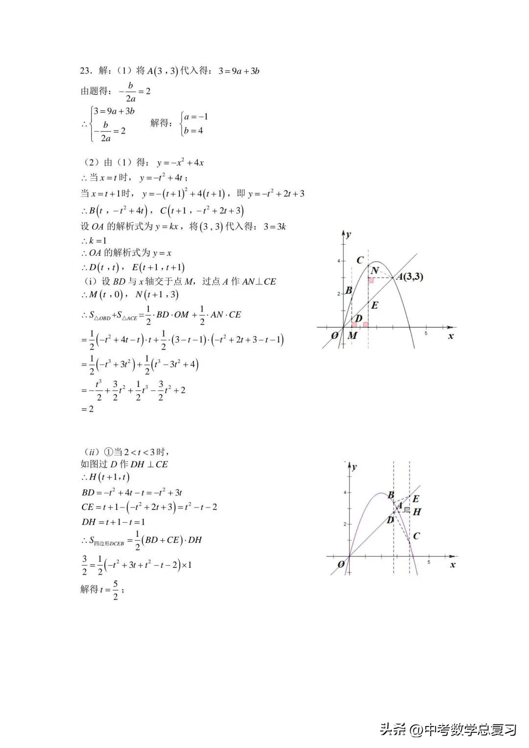 2023安徽中考数学真题试卷答案,2020年安徽中考数学真题卷