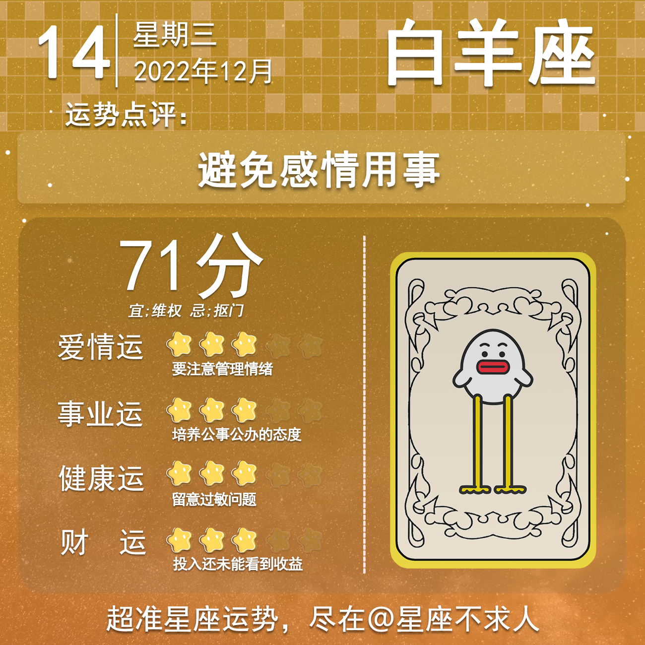 2022年12月14日运势如何,2022年4月14日运势播报