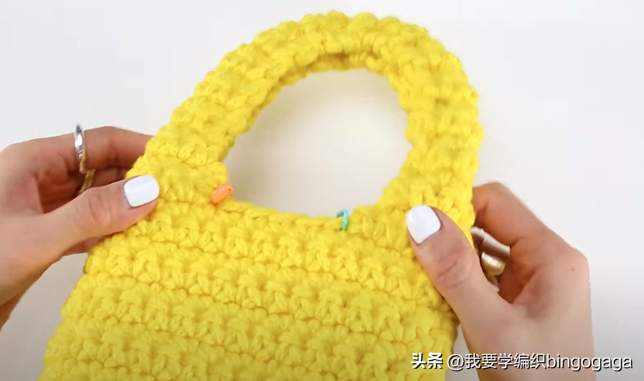 小单肩包教程简单又漂亮,学钩小包包的视频教程