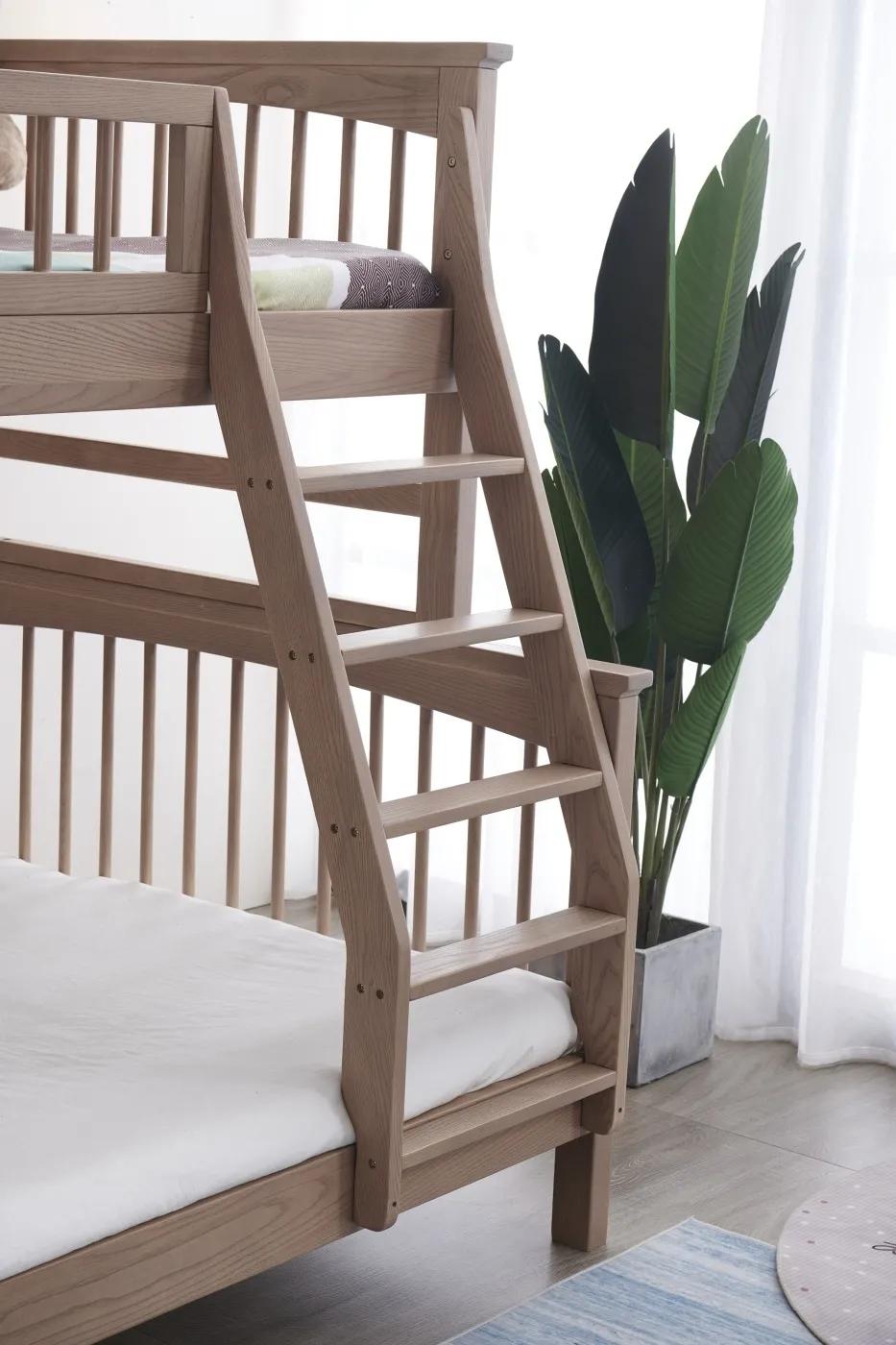 榉木1.5米儿童床,儿童树屋白橡木实木床