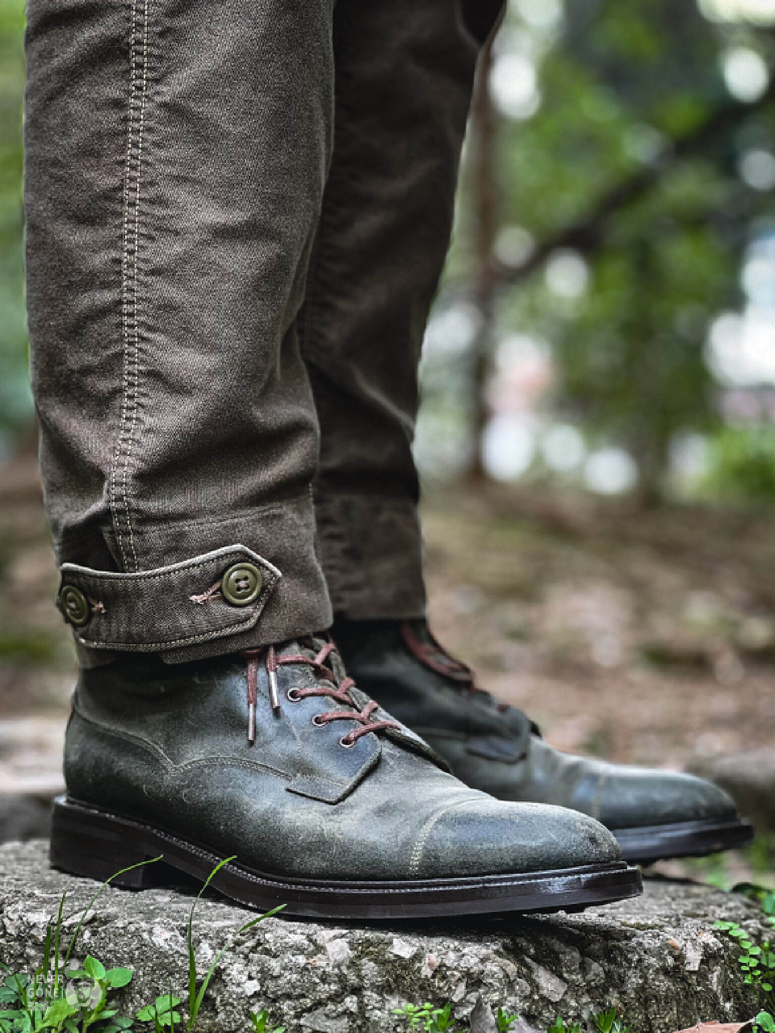 成功集邮EdwardGreen咔叽村靴：蜡翻毛Galway