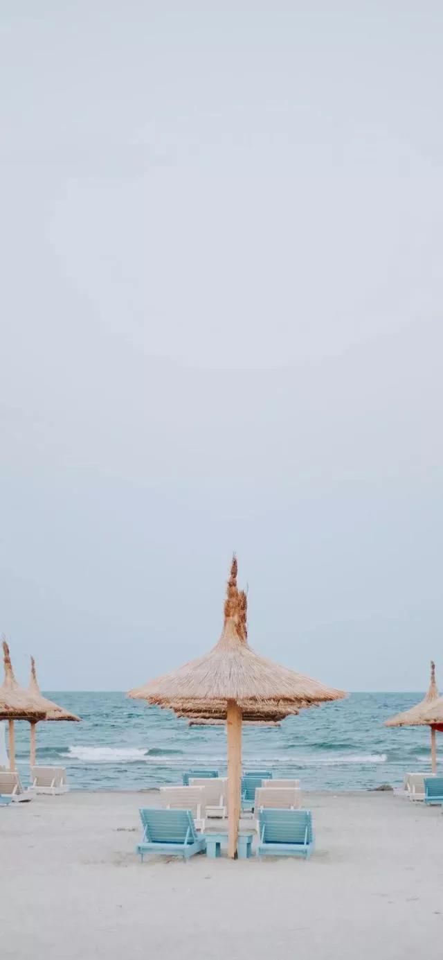 美丽的碧海蓝天壁纸,2018蓝色大海夏天壁纸