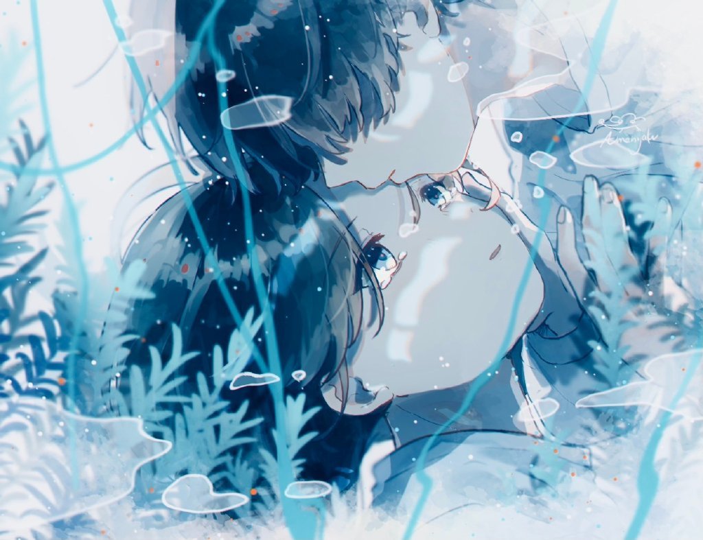 颜色丰富明亮吸引人的治愈系插画,蓝色星空插画