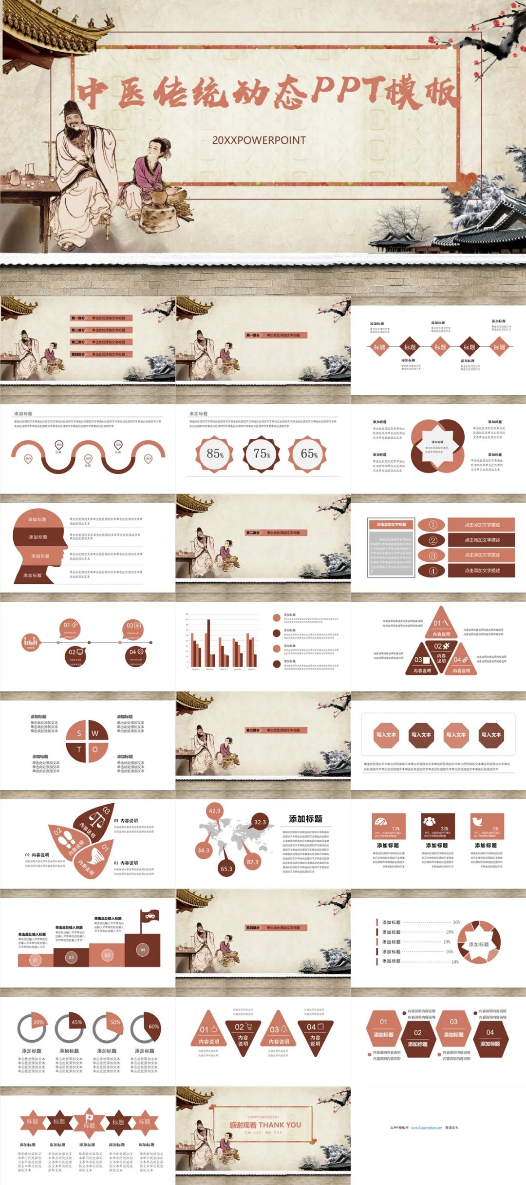 有关中医主题的ppt图片,中国中医养生传统文化ppt素材